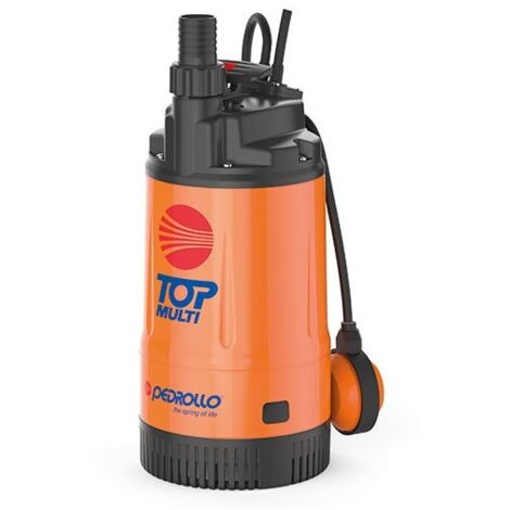Pompe De Relevage Pedrollo TOP1GM 0,25 KW - Monophasée 220V, Débit Jusqu'à 8,4 M³/h - Pour Eaux Claires, Vide-cave
