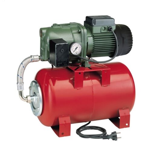 Surpresseur 20L DAB AQUAJETRED8220M - Réservoir horizontal à vessie avec pompe a eau 0,6 kW jusqu'à 3,6 m3/h monophasé 220V