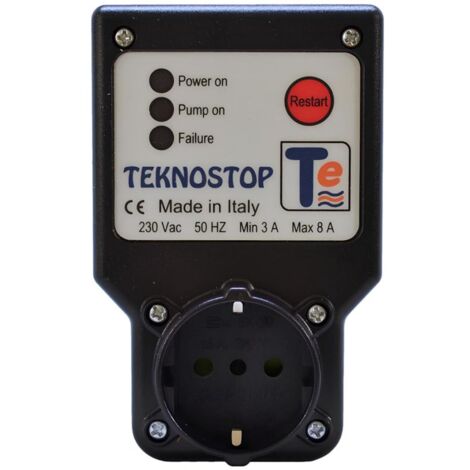 Protection manque d'eau pour pompe de surface monophasée 230V jusqu'à 8A – Détection automatique – Fonction RESTART pour redémarrage – LBP