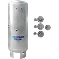 Réservoir Massal Galvanisé - 6 bars - 200 litres avec Kit Bouchons - Type ACS - Acier galva