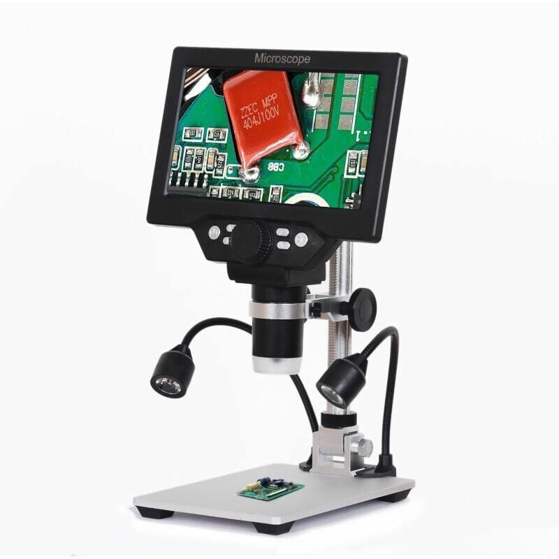 Microscope numérique avec affichage réglable de 9 pouces HD LCD