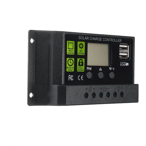10A Contrôleur de Charge Solaire Pwm Panneau Solaire Batterie Régulateur Intelligent Paramètre Automatique Affichage LCD Réglable CM3024Z 