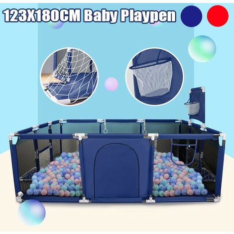 123x180x62cm Bebe Parc Enfants Barriere De Securite Balles De Piscine Pliable Enfant Pour 0 6 Ans