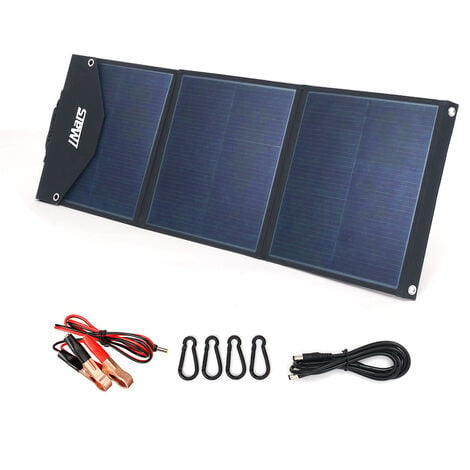 Panneau solaire pliable SP-B100 100W USB chargeur de batterie universel  voiture camping 126 x 43cm