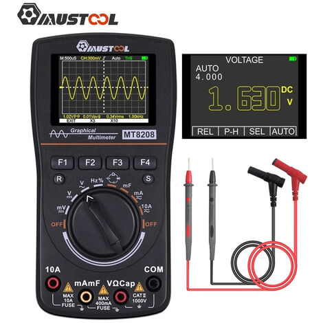 Oscilloscope Numérique Portable 2 En 1 Avec Multimètre - Écran Couleur 8,1 Cm (3.2") - Protection Anti-brûlure - Idéal Pour L'électronique - 4