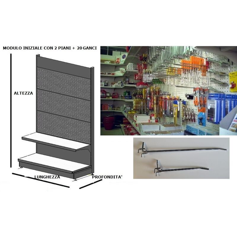 80 Coppie di Scaffali In Metallo e MDF - Alta Portata Fino a 875 kg - 5  Ripiani - Garage Officina Cantina Magazzino - Modulare - Bianco - 180x90x40  cm