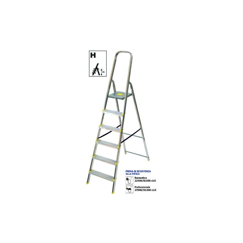 Scala In Alluminio Certificata EN 131 6 Gradini