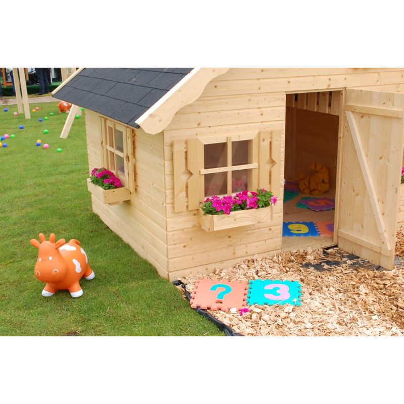 ITALFROM Casetta di Legno Casetta Toby da Giardino Bambini in Legno d'Abete  16mm-2,1MQ-180x122 cm