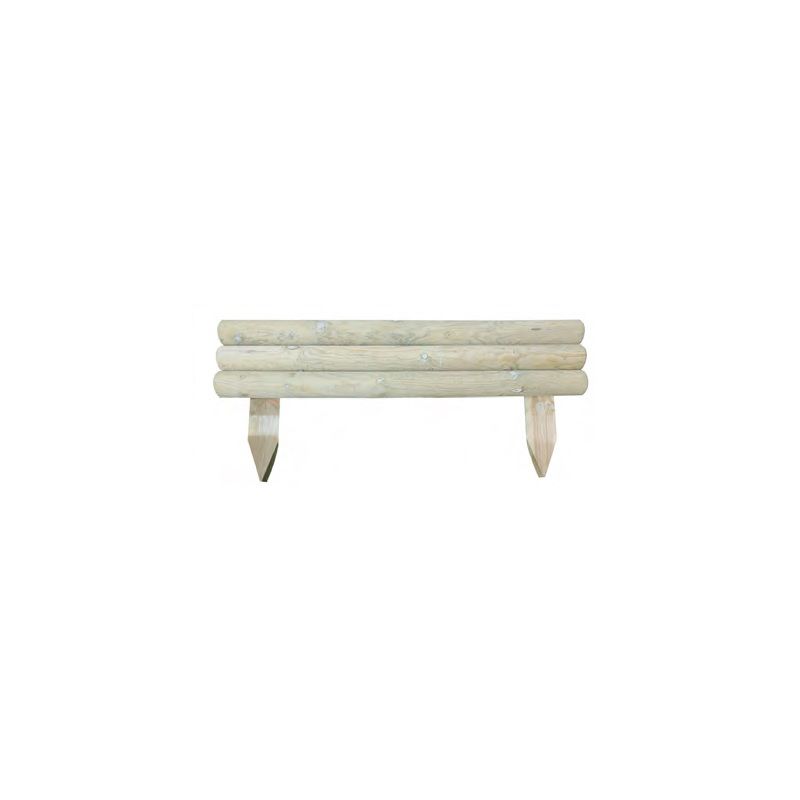 Easy - Bordura Per Aiuole 110x45 Cm Staccionata Legno Di Pino Impregnato