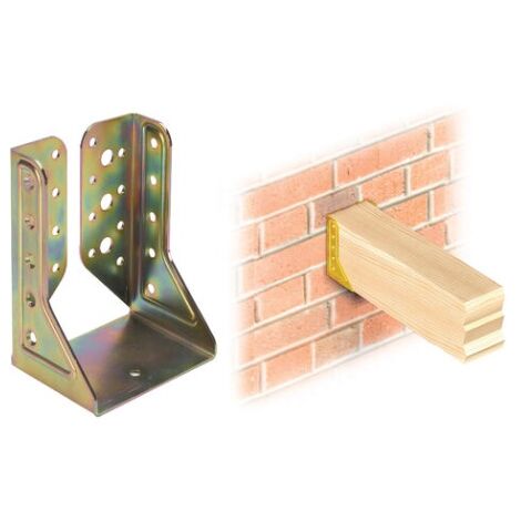 SUPPORTO PER LEGNO LAMELLARE AD ALI INTERNE IN ACCIAIO TROPICALIZZATO 81X120MM