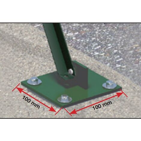 Supporto Zincato e Plastificato per Fissaggio a Terra Saetta a L (25x25x3) (1/2)