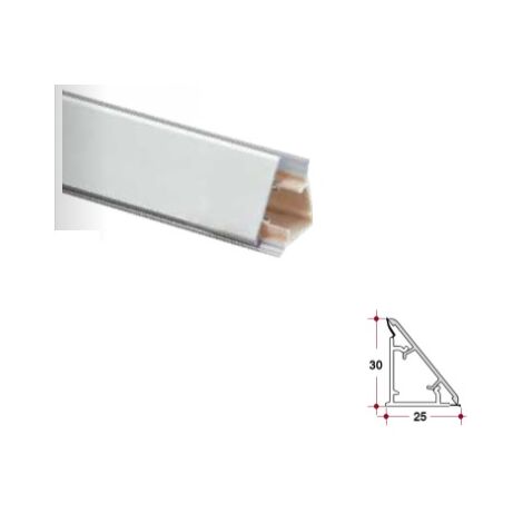 1 PZ - ALZATINA TRIANGOLARE LISCIA IN ALLUMINIO DA 1000 MM