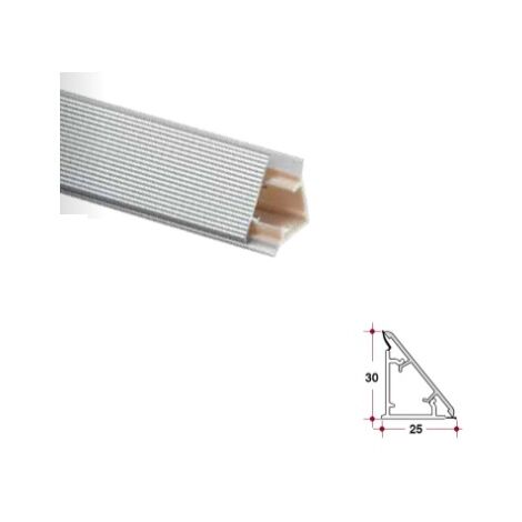 1 PZ - ALZATINA TRIANGOLARE MILLERIGHE IN ALLUMINIO DA 3000MM