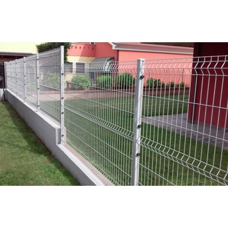 .Pannello Recinzione Modulare Cancellata Rete Metallica Elettrosaldata Bianca cm 200 x 123 h