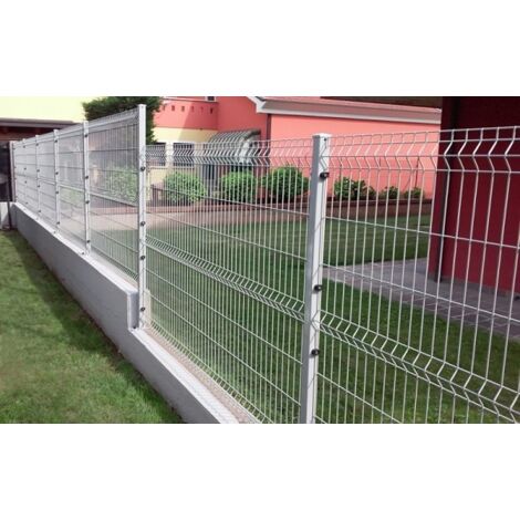 .Pannello Recinzione Modulare Cancellata Rete Metallica Elettrosaldata Bianca cm 200 x 193 h