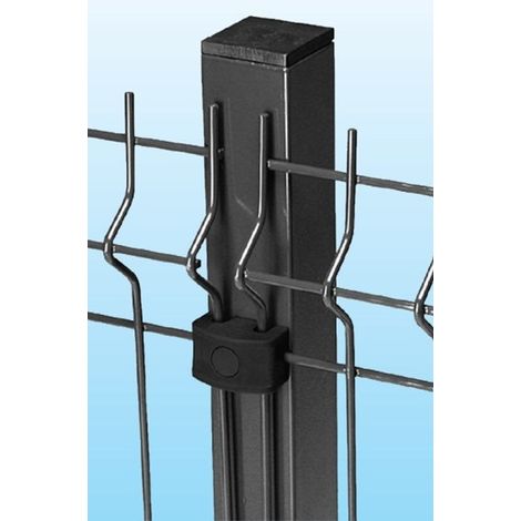 Palo Tubolare Quadro Antracite 50X50 mm - Altezza Palo 230 cm ...