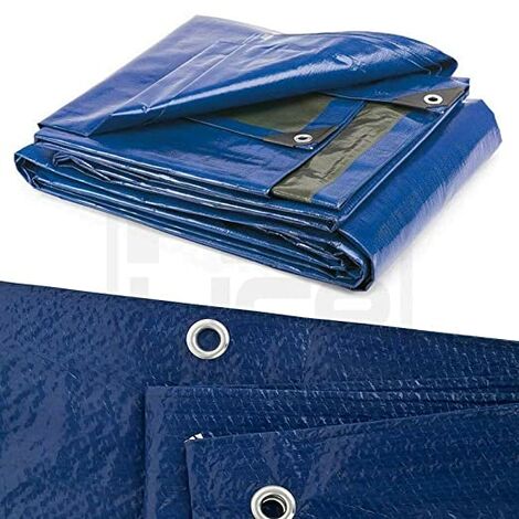 Telone Copertura Invernale Per Piscina Rotonda – Diametro 610 Cm, 180 G/m², Con Occhielli, Cavo E Tenditore - 5