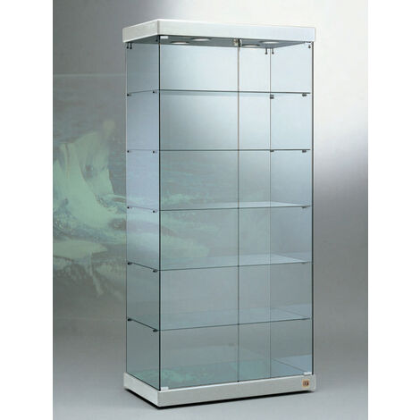 Vetrina 4 Faretti Led 4000K -93x53x200h - Cristalli Temperati Made in Italy (1/3)