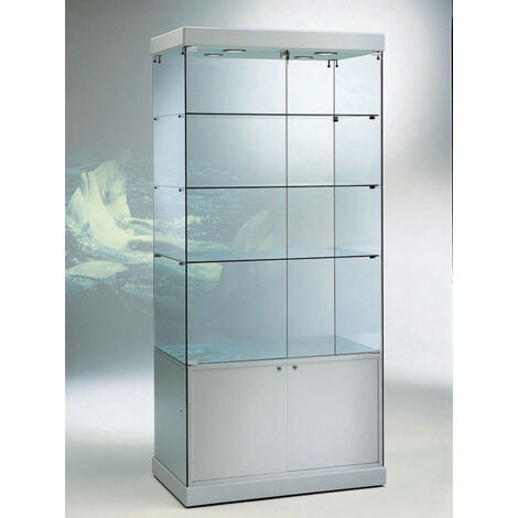 Vetrina 4 Faretti Led 4000K - Mobile 60h - 93x53x200h - Cristalli Temperati Made in Italy (1/2)
