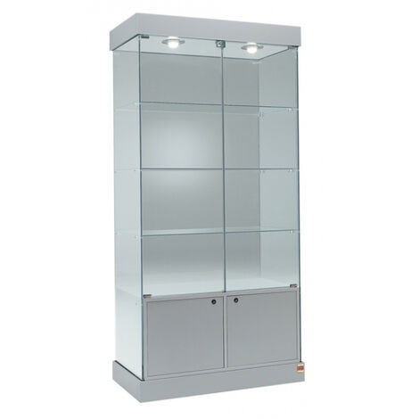Vetrina Alta con Luci L93xP46xH188 cm Cristalli Temperati Ante Battenti art OF121BS (1/2)