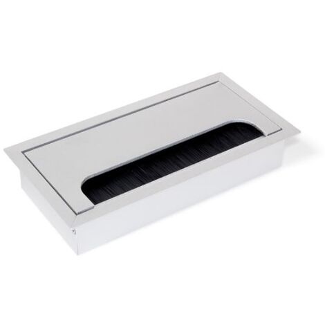 Passacavi Rettangolare Oskar Kuba Slim Line - 1260 Mm, Nero, Per Gestione Cavi Su Scrivanie E Ufficio - Foto 6