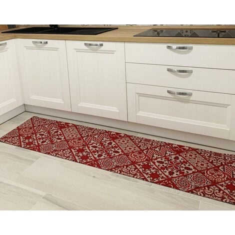 Tessuto ignifugo in vinile PVC impermeabile (rosso scuro, 1 metro) :  : Casa e cucina