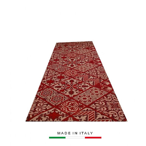 Tappeto Passatoia Sottolavello Per Cucina Casa Ristorante Colore Rosso A Fantasia H 050 X 130 M 64539953