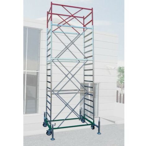 Trabattello Metal 6 Modello M6510 Altezza 590 cm - Altezza Struttura 510 cm NON COMPRESO PIANO DI LAVORO