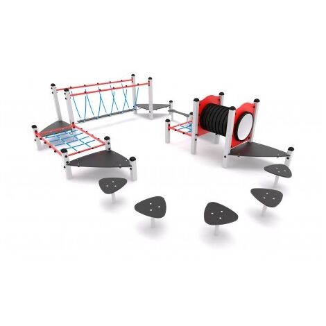 Percorso Per Bambini Struttura In Tubolare Di Acciaio Zincato E Verniciato 832 x 693 x H120 cm