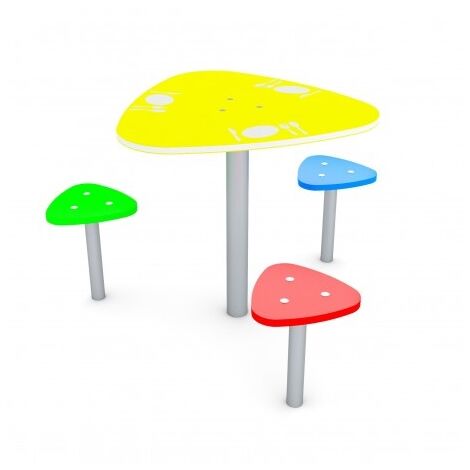 Tavolino E Sedute Gioco Per Parchi Arredo Urbano (1/2)
