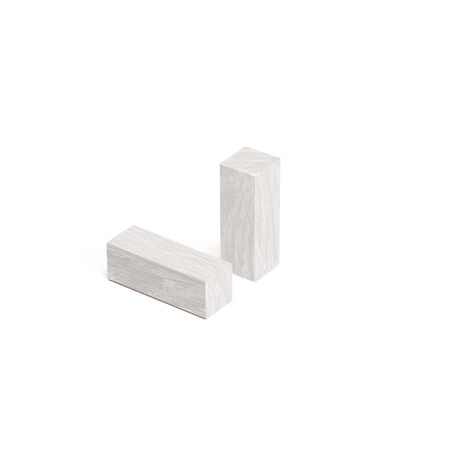 CONF. 10 PZ SET PER POSA FACILITATA ANGOLO A 90 PER BATTISCOPA SQUADRATO MDF FINITURA BIANCO VERNICIABILE