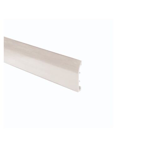 CONF. 10 PZ BATTISCOPA PASSACAVO MULTIFUNZIONE PVC FINITURA BIANCO VERNICIABILE MISURE 70X10X2500 MM