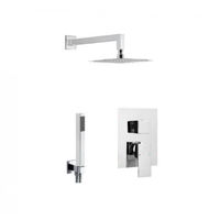 Kit Doccia Completo Quadro Misura Soffione 25 cm