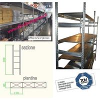 Scaffalatura industriale a ripiani lunghezza 3,60 metri , altezza 3,00 mt,  profondit� 60 cm