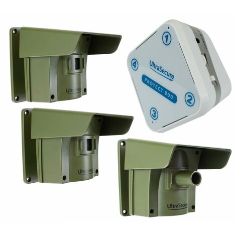Protect 800 Driveway Alert System with 3 x PIR's with new multiple Lens Caps. [004-4020]