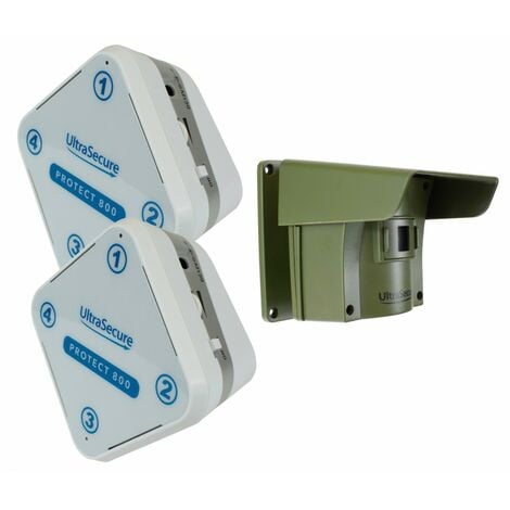 Protect 800 Driveway Alert System with 2 x Receivers & attachable Lens Caps [004-4040]