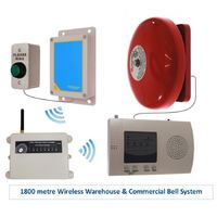 Extra Long Range (1800 metre) Warehouse Wireless 'S' Bell System [006-2290]