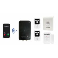 Battery GSM UltraDIAL Alarm with Door Contact & Indoor Siren - No SIM Card Thank You [007-2210]