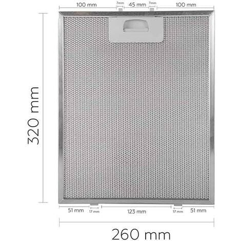 Filtro Campana Extractora Multimarca 320x260 mm