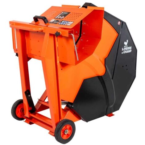 St Pierre Du Champ – Scie à bûches électrique 3200W – Lame Ø700mm – Capacité de coupe max. 250mm – Interrupteur à manque de tension – 2 roues pour transport facile