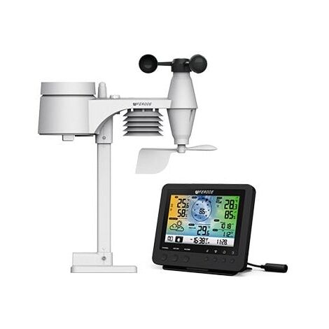 Station météo Multi-fontions sans fil écran couleur + station extérieure (1/5)