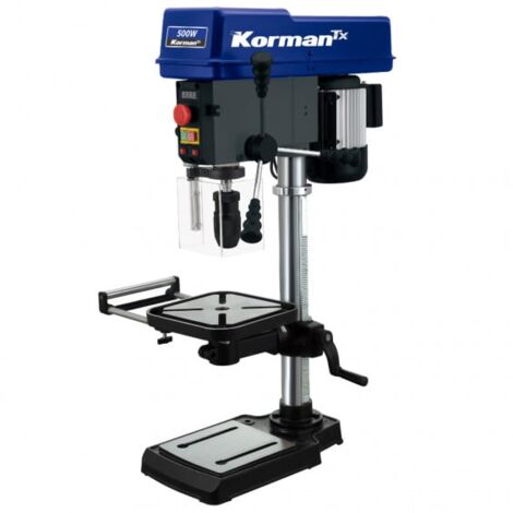 Perceuse à colonne 500W – Variateur de vitesse – Mandrin auto-serrant 16mm – Éclairage LED et guidage laser – Korman (1/5)