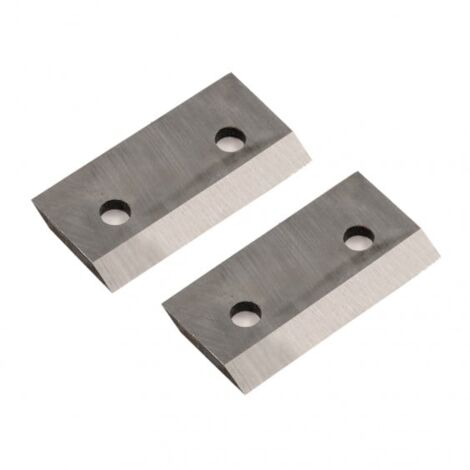 St Pierre Du Champ – Jeu de 2 lames pour broyeur de végétaux thermique – Acier rapide HSS – Dimensions 100mm x 55mm x 5mm – Couteaux réversibles et réaffûtables