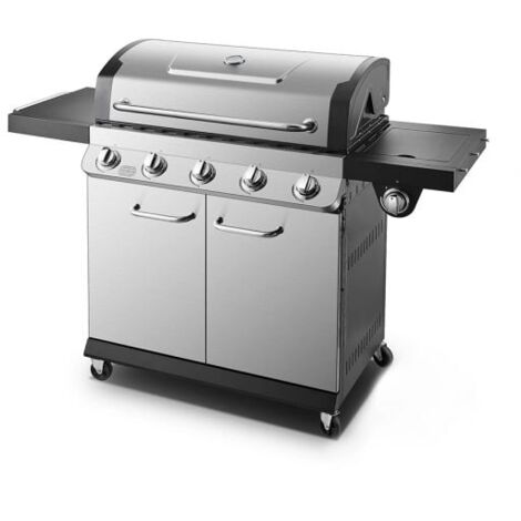 Barbecue Gaz Happy Garden FIDGI 4 - 4 Brûleurs + Réchaud 14.5KW - Plancha Et Thermomètre
