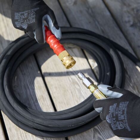 Steiner – Rallonge flexible haute pression 10m – Renforcée tresse métallique – Compatible nettoyeur thermique 390cc – Pression max 280 bar – Raccord rapide 3/8" (1/5)