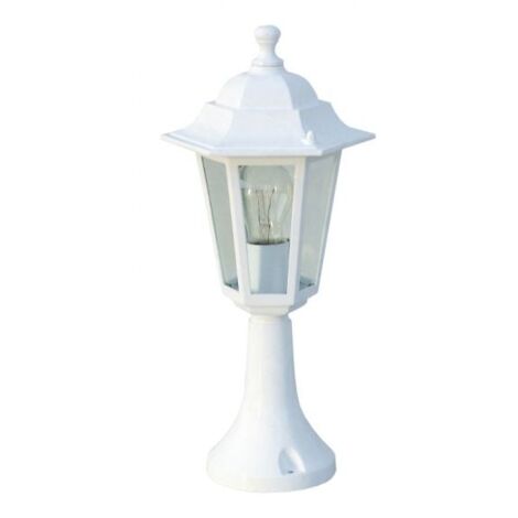 Borne lumineuse extérieure 100W max – Indice de protection IP43 – Tension 230V – Couleur blanche – Design vintage élégant – Bricolage Direct