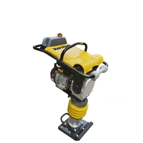 Pilonneuse thermique 6.5CV 10kN – Moteur LONCIN 4 temps – Force d'impact 10kN – Pour sols meubles et chantiers humides – Korman