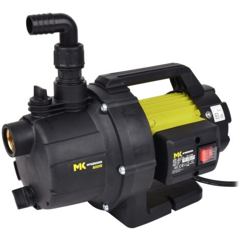 Pompe de surface 800W auto amorçante – Débit 3600 l/h – Hauteur manométrique 40 m – Profondeur d'aspiration 7 m – IPX4