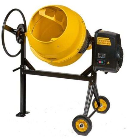 Steiner – Bétonnière électrique 550W 125L – Moteur 230V pour chantiers humides – Vitesse 26.6 tr/min – Cuve à fond soudé pour robustesse