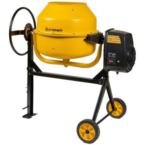 Steiner – Bétonnière électrique 650W 160L – Moteur 230V – Vitesse 29.5 tr/min – Cuve à fond soudé pour béton armé